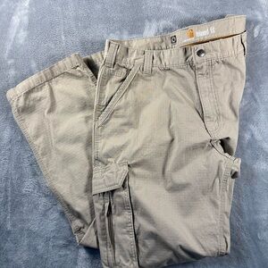 🪵 Carhartt Khaki Cargo Pants – Relaxed Fit – Men’s 38x34